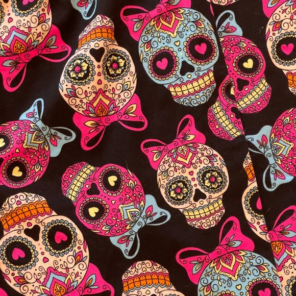 No Boundaries Girls Youth Leggings ( 7-9) Sugar Skulls - Picture 4 of 4